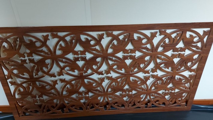 Seperatör paravan kahverengi altın varak